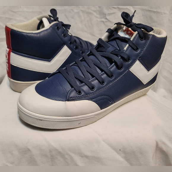 Pony Mens Vintage Slam Dunk Hi Stadium Casual Sneakers Sz 11 M - Picture 1 of 10